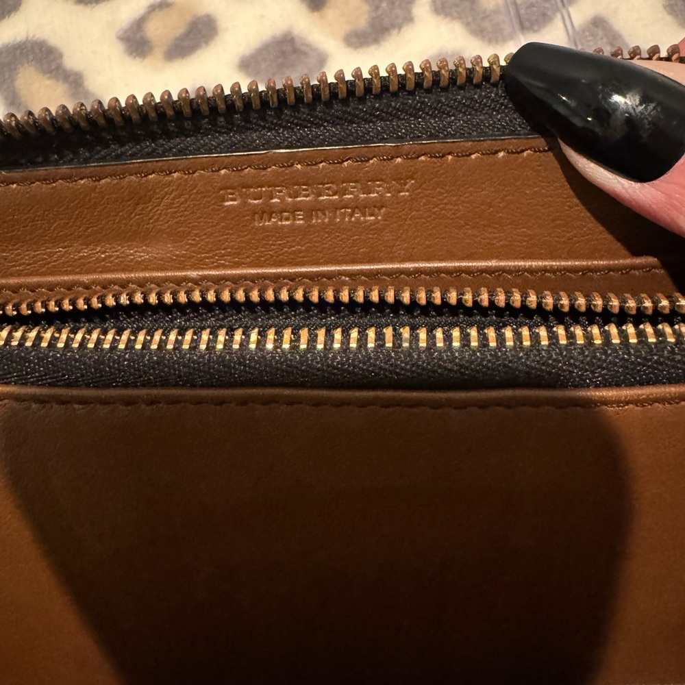 Burberry Brown Leather Zip Wallet with Gold-Tone Hardware - Picture 12 of 12